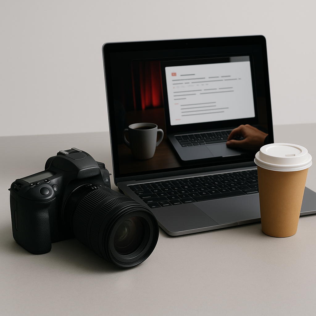 Laptop and camera
